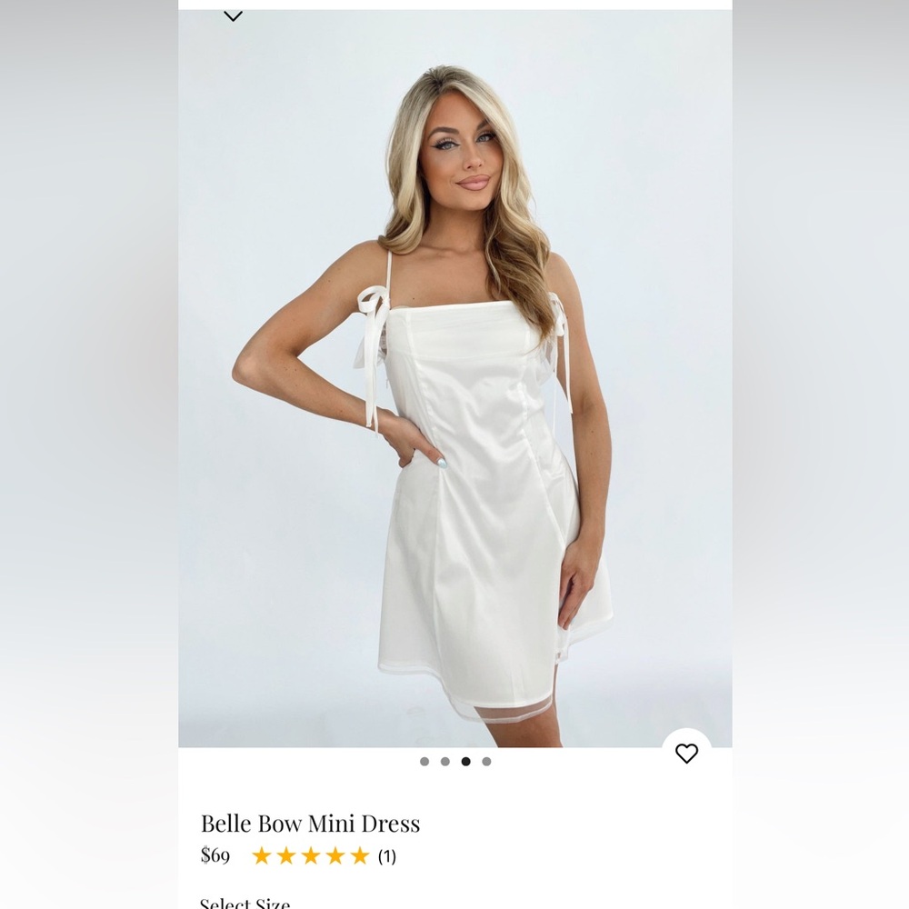 Belle bow mini dress. NWT